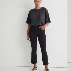 Madewell Curvy Kick Out Crop Jeans - Black Wash - Size 27